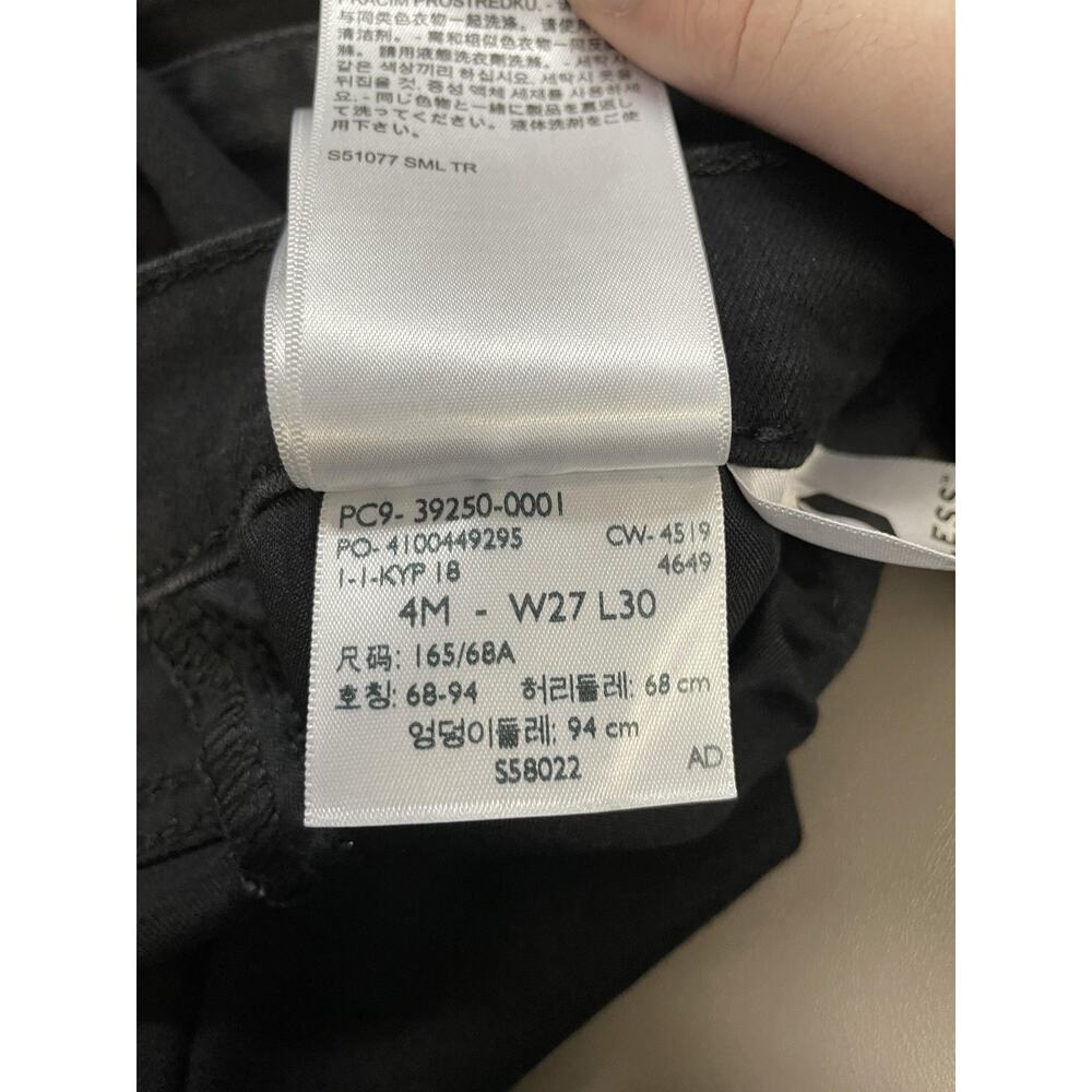 Levis Classic Straight‎ Jeans Womens 4 Black Mid Rise Stretch Waterless - Picture 13 of 14